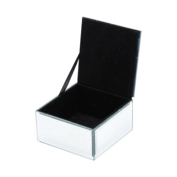 Porta Joias Madeira Espelhado 10,5cmx10,5cmx5,5cm Rojemac - 3