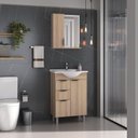 Ver imagem 1 de Conjunto para Banheiro New Crystal com Pés 60cm - Fabribam Gabinetes