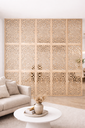 Ver imagem 3 de Painel Divisor Cobogó Mdf 3mm Carvalho - Modelo M0001 - Kit Decorativo Vazado Modular para Sala, Qua