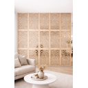 Ver imagem 3 de Painel Divisor Cobogó Mdf 3mm Carvalho - Modelo M0001 - Kit Decorativo Vazado Modular para Sala, Qua