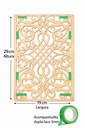 Ver imagem 2 de Painel Divisor Cobogó Mdf 3mm Carvalho - Modelo M0001 - Kit Decorativo Vazado Modular para Sala, Qua