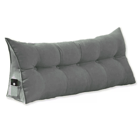Almofada Cabeceira Ana Cama King 195cm Suede Cinza Mz Decor