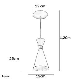 Kit 3 Lustres Pendentes Flórida De Alumínio Tabaco - 4