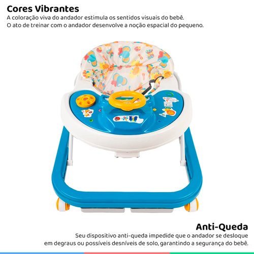 Andador Infantil Musical Piano Interativo Baby Style Azul - Tos Store - O  Melhor para Seu Bebê