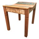 Ver imagem 7 de Banqueta Artesanal Com Ripas De Madeira Rústica de Demolição Libertas Rosas Artesanato