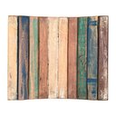 Ver imagem 4 de Banqueta Artesanal Com Ripas De Madeira Rústica de Demolição Libertas Rosas Artesanato