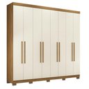 Ver imagem 1 de Guarda Roupa Casal Master New 8 Portas e 4 Gavetas com Pés Cinamomo Areia - Santos Andirá