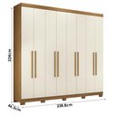 Ver imagem 3 de Guarda Roupa Casal Master New 8 Portas e 4 Gavetas com Pés Cinamomo Areia - Santos Andirá