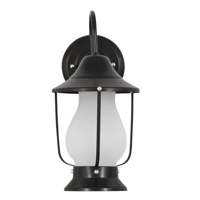 Arandela Externa Preta Alumínio e Vidro Lampião Ema Lustres MadeiraMadeira