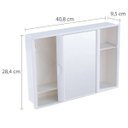 Ver imagem 3 de Armário Banheiro Espelheira Sobrepor e Embutir Branco | 29x41x10cm | 01 Porta | Astra