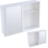 Armário Banheiro Espelheira Sobrepor e Embutir Branco | 29x41x10cm | 01 Porta | Astra - 2