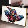 Quadro Homem Aranha Street Art:60x40 cm/BRANCA - 6
