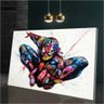 Quadro Homem Aranha Street Art:60x40 cm/BRANCA - 1