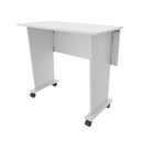 Ver imagem 3 de Mesa P/escritório Dobrável C/rodizio Branco Tecnomobili Me4117 Cor: Branco