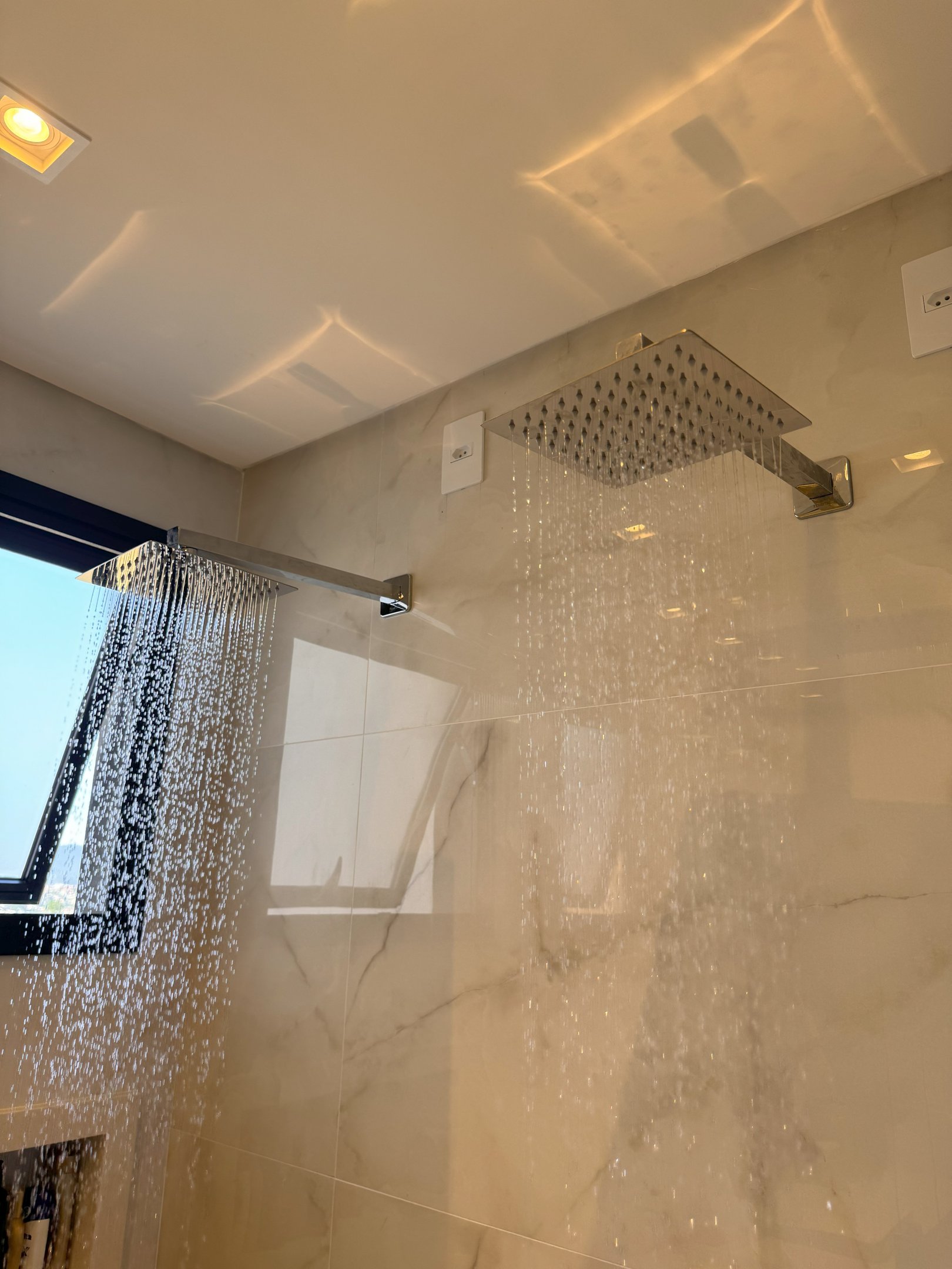 Ducha Chuveiro Quadrado Cromado Articulado em Metal Aquecedor a Gás Solar Marca Inovartte Inc03 - 4