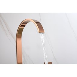 Torneira Misturador Duplo Comando Rose Gold Quadrada para Banheiro Lavabo Inovartte In48 - 3