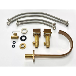 Torneira Misturador Duplo Comando Rose Gold Quadrada para Banheiro Lavabo Inovartte In48 - 7