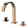 Torneira Misturador Duplo Comando Rose Gold Quadrada para Banheiro Lavabo Inovartte In48 - 1