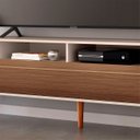 Ver imagem 7 de Rack Bancada de Tv 85 Pol 220cm Áureo H01 Castanho/off - Mpozenato