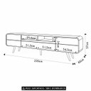 Ver imagem 5 de Rack Bancada de Tv 85 Pol 220cm Áureo H01 Castanho/off - Mpozenato
