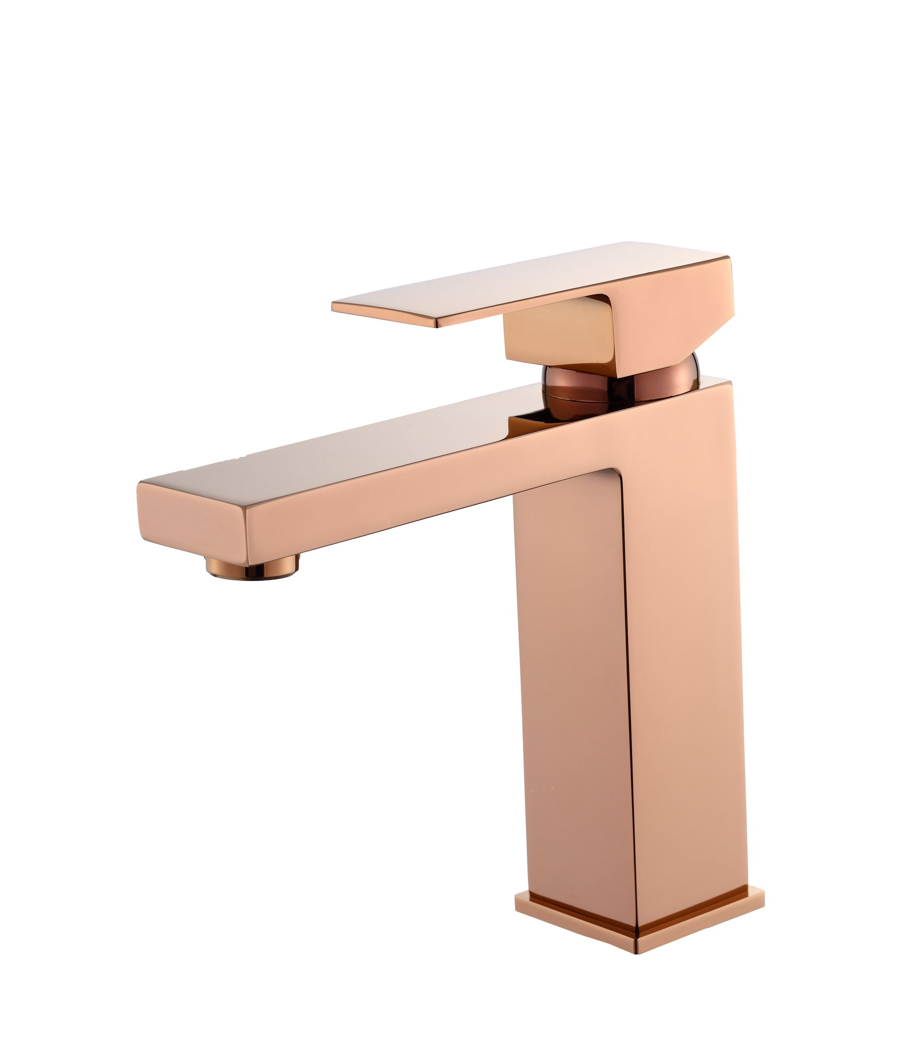 Torneira Monocomando Quadrada Bica Baixa Rose Gold Luxo Banheiro Lavabo Inovartte In49 - 1