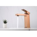 Ver imagem 6 de Torneira Monocomando Quadrada Bica Baixa Rose Gold Luxo Banheiro Lavabo Inovartte In49