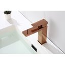 Ver mais imagens de Torneira Monocomando Quadrada Bica Baixa Rose Gold Luxo Banheiro Lavabo Inovartte In49