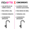 Torneira Monocomando Preta Industrial Rústica Cozinha Área Gourmet Lavabo Inovartte In45 - 2