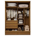 Ver imagem 2 de Guarda-roupa 4 Portas 3 Gavetas 100% Mdf Urbano