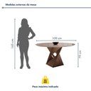 Ver imagem 4 de Conjunto Sala de Jantar 4 Lugares Redonda Tampo 100cm Vidro/MDF Mesa e Cadeiras Barcelona Yescasa