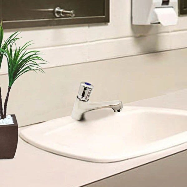Torneira Automática Pressão Banheiro Casa Comercio Pia Limpeza Lavabo - 3