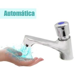 Torneira Automática Pressão Banheiro Casa Comercio Pia Limpeza Lavabo - 4 Torneira Automática Pressão Banheiro Casa Comercio Pia Limpeza Lavabo - 4