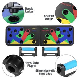 Prancha Para Flexão De Braço Exercício Musculação Fitness 9 em 1 Treino Livre Triceps  - 5