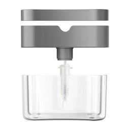 Dispenser Detergente 2 em 1 Esponja Limpeza Sabao Limpa Cozinha Casa Louça Dosador - 8