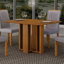 Ver imagem 7 de Conjunto Sala de Jantar Mesa Amanda 6 Cadeiras Miami Yescasa Marrom/Cinamomo/Camurça