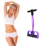 Extensor Para Exercicio Fisico Elastico Ginastica Academia resistência 4 tubos Roxo - 3