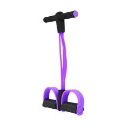 Extensor Para Exercicio Fisico Elastico Ginastica Academia resistência 4 tubos Roxo - 5 Extensor Para Exercicio Fisico Elastico Ginastica Academia resistência 4 tubos Roxo - 5