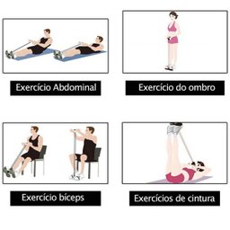 Extensor Para Exercicio Fisico Elastico Ginastica Academia resistência 4 tubos Roxo - 4 Extensor Para Exercicio Fisico Elastico Ginastica Academia resistência 4 tubos Roxo - 4