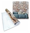 Ver imagem 2 de Kit Papel De Parede 12 Unid Pedra Marrom Claro Autoadesivo