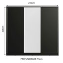 Ver imagem 4 de Guarda Roupa Casal 100% Mdf Madesa Zurique 3 Portas de Correr - Preto/preto/branco