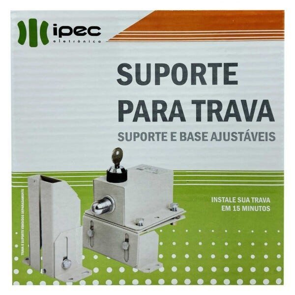 Suporte Instalação Trava Eletronica de Portão Ajustavel Ipec - 9