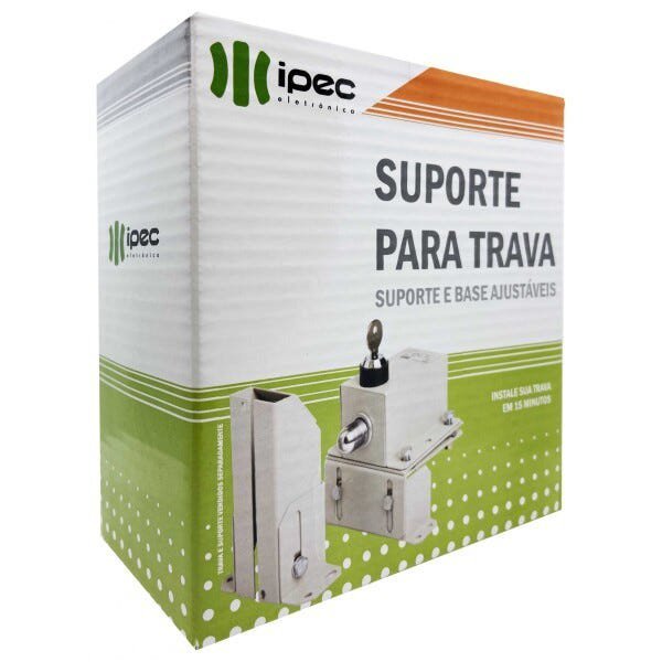 Suporte Instalação Trava Eletronica de Portão Ajustavel Ipec - 12