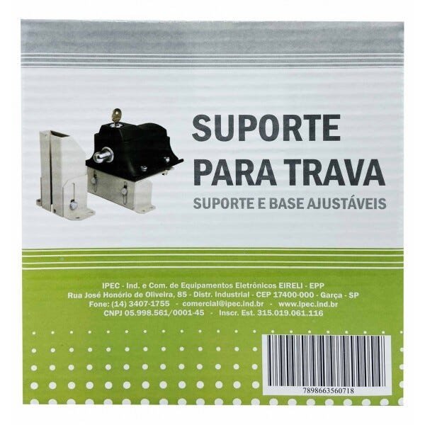 Suporte Instalação Trava Eletronica de Portão Ajustavel Ipec - 11