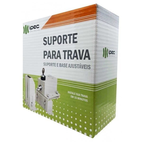 Suporte Instalação Trava Eletronica de Portão Ajustavel Ipec - 10