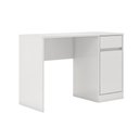 Ver imagem 1 de Mesa Escrivaninha Office Morada 109cm com Gaveta e Porta Home Office/estudos Mdp Brilhante Branco