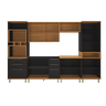 COZINHA COMPLETA PREDILLETA ISADORA MODULADA 6 PECAS 340CM 9 PORTAS 9 GAVETAS SEM TAMPO NOCE OFF - 3