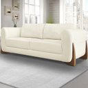 Ver imagem 2 de Sofa Jolie 3 Lugares 230cm Pes Boomerang Linho 215 Natural Ezz