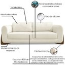 Ver imagem 3 de Sofa Jolie 3 Lugares 230cm Pes Boomerang Linho 215 Natural Ezz