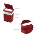 Ver imagem 2 de Lixeira Single 2,5 L Vermelha Alta Qualidade