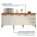 Ver imagem 2 de Balcão Atenas 4 Portas 3 Gavetas Kaiki Móveis - Nature/off